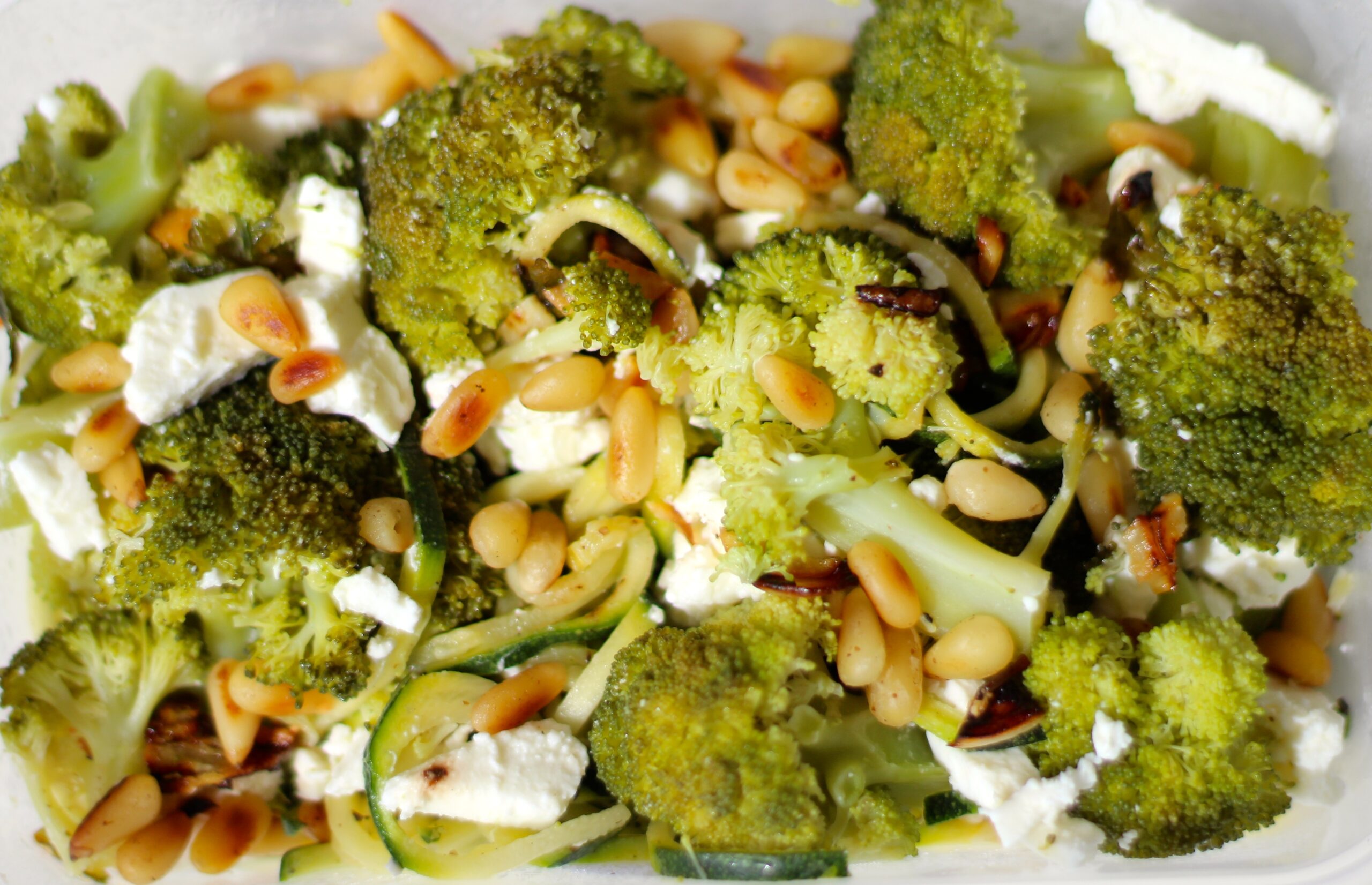 Courgetti with Garlic, Broccoli & Feta