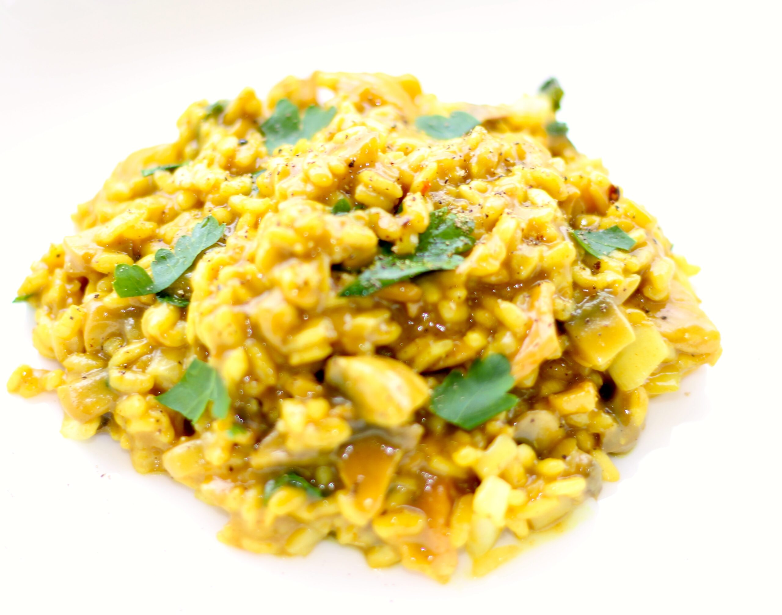 BACON, MUSHROOM & TURMERIC RISOTTO